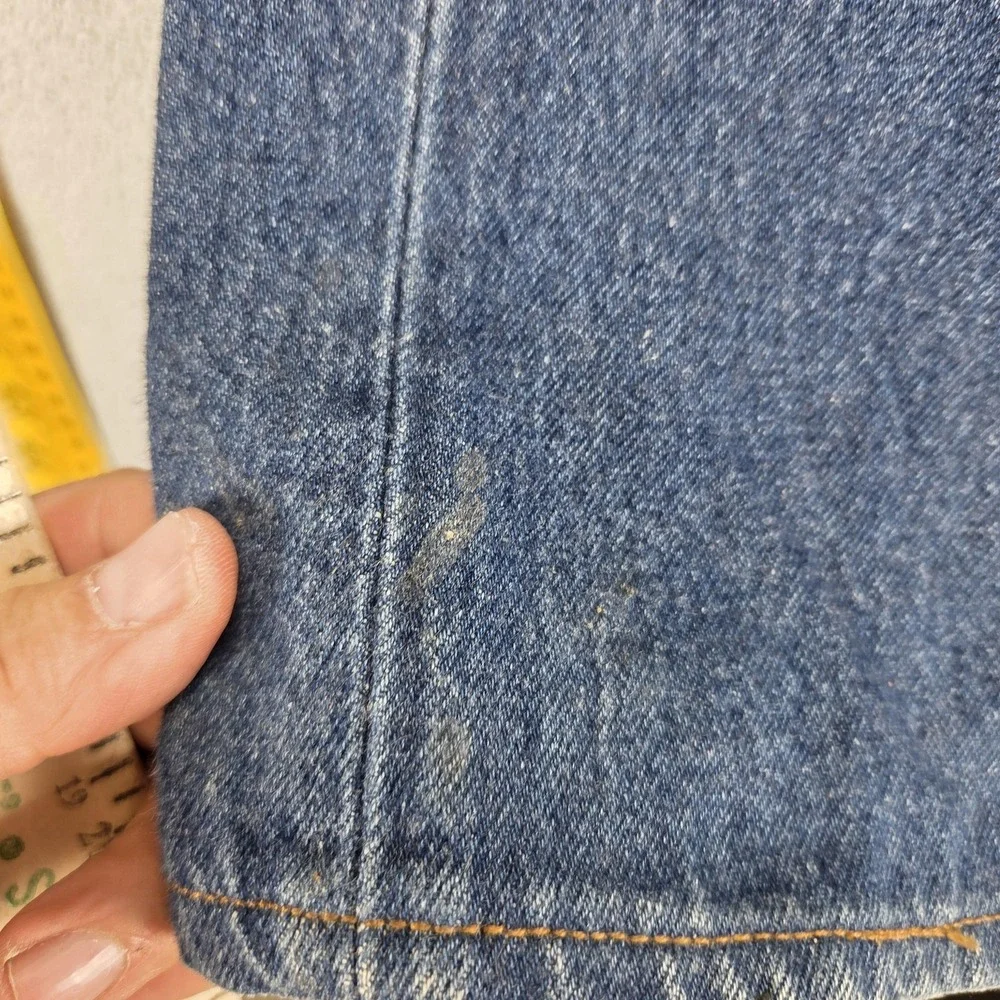 Vintage Levis 501 Jeans Mens Blue Button Fly Made in USA Altered Hem Fits 28x28